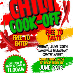 Capital Free Chili Cook Off Flyer Template Word Ts
