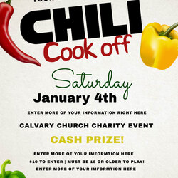 Perfect Chili Cook Off Template Flyer Poster Templates Printable Contest Cooking Customize Invitation Party