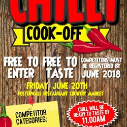 Superlative Printable Chili Cook Off Invitation Flyer Template Click To Customize Poster Contest Flyers