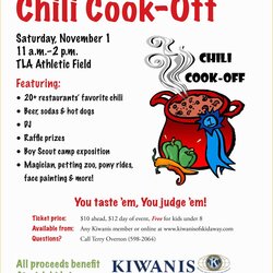 Excellent Chili Cook Off Flyer Template Free Of Best Poster Templates