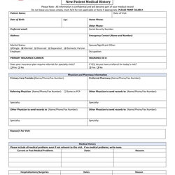 Tremendous Free Printable Medical History Forms Online In Ms Word Template
