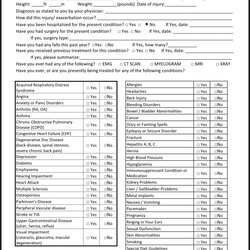 Great Health History Form Template Free Popular Templates Design