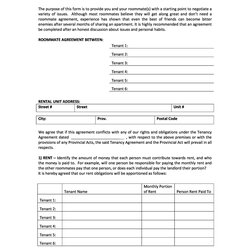 The Highest Standard Free Roommate Agreement Templates Forms Word Template Samples Kb