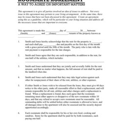 Fantastic Roommate Agreement Sample In Word And Formats