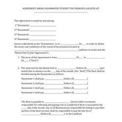 Exceptional Download Roommate Rental Lease Agreement Form Word Template Agreements Downloads