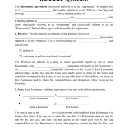 Marvelous Roommate Agreement Template Fill Out Sign Online And Download Big