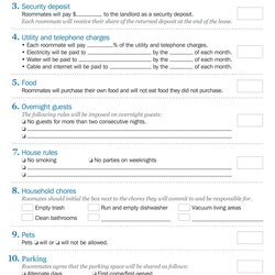 Free Roommate Agreement Templates Forms Word Template Samples Kb