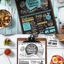 Admirable Food Truck Menu Template By On Elements In