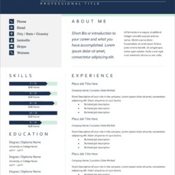 Matchless Free Resume Templates In Ms Word New