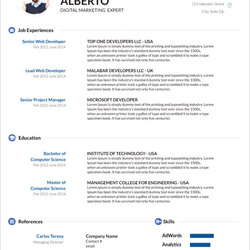 Free Modern Resume Templates Minimalist Simple Clean Design Word Format Template Microsoft Ms Latest Document