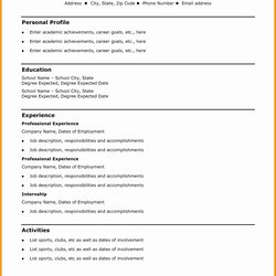 Tremendous Resume Builder Template Free Microsoft Word Of College Student Simple Basic Templates Information