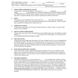 Basic Rental Agreement Template Fill Out Sign Online And Download Print Big