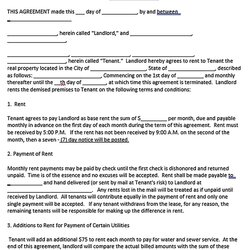 Eminent Basic Rental Agreement Sample Template Templates Landlord Tenant Rent Format Included Property Online
