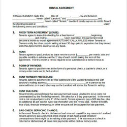 Free Rental Agreement Template Word Documents Download Templates Agreements Width