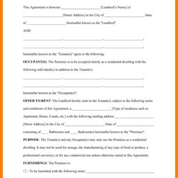 Tremendous Basic Rental Agreement Template Business Lease Form Residential Blank Forms Sample Month Templates