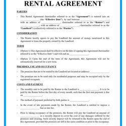 Great Free Standard Rental Agreement Templates In Ms Word Excel