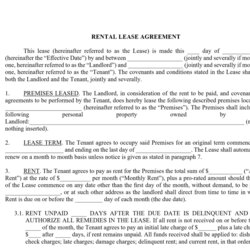 Exceptional Basic Rental Agreement Free Printable Lease Template