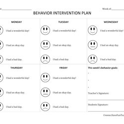 Outstanding Behavior Intervention Lesson Plan Template Have Fun Teaching Students Discipline