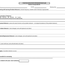 Marvelous Useful Behavior Plan Templates Examples