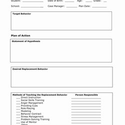 High Quality Behavior Intervention Plan Template Inspirational