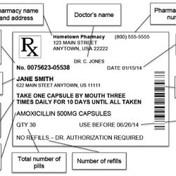 The Highest Standard Prescription Label Template No Nu