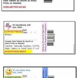 Cool Fake Prescription Label Template Pill Bottle