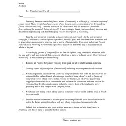Peerless Free Cease And Desist Letter Templates Template