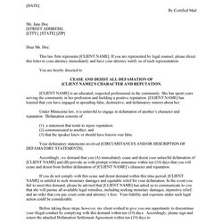 Supreme Cease And Desist Letter Templates Free Template Lab Defamation
