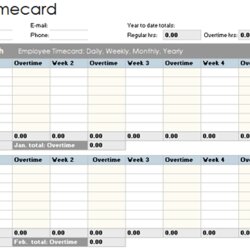 Outstanding Operations Employee Time Report Card Template Free Printable
