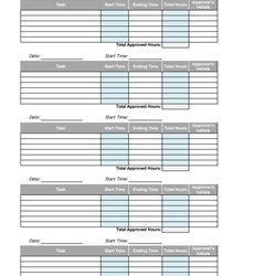Supreme Employee Time Card Template Printable Sample Excel Templates No Nu