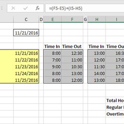 Customize Operations Employee Time Card Excel Template For