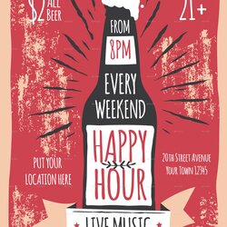 Outstanding Happy Hour Flyer Invite Template Invitations
