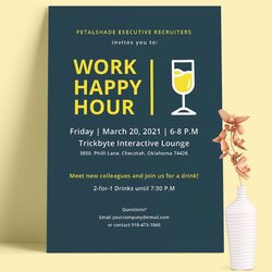 Work Happy Hour Invitation Template In Word Illustrator