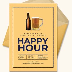 Peerless Happy Hour Invite Template Free Download Simple Invitation
