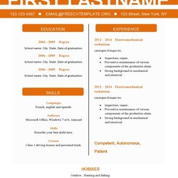 High Quality Free Curriculum Vitae Templates To Get Template