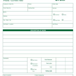 Spiffing Free Business Forms Templates Invoices Receipts And More Order Work Template Form Additional Excel