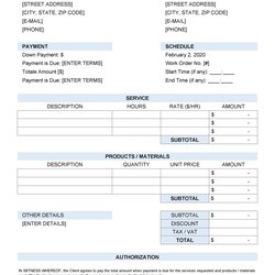 Supreme Blank Work Order Form Template Scaled
