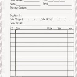 Splendid Printable Order Forms Room Surf Form Template Planner Maker Templates Excel Imposing
