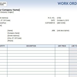Sublime Work Order Forms Form Template Free Words Templates Choose Board