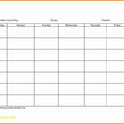 Splendid Weekly Lesson Plan Template Beautiful Editable Daycare Menus Planner Lovely