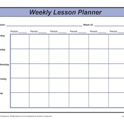 Matchless Weekly Lesson Plan Template With Regard To