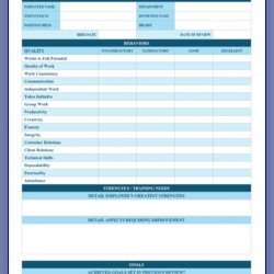 Cool Free Performance Review Template Printable Templates Employee