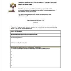 Capital Free Sample Performance Review Form Templates In Job