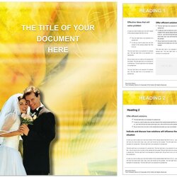 Fine Wedding Free Word Template Design For Print Document