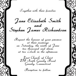 Peerless Template Printable Images Gallery Category Page Templates Black Wedding Invitation Free