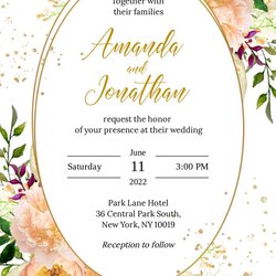 Matchless Wedding Invitation Template In Watercolor Floral Templates