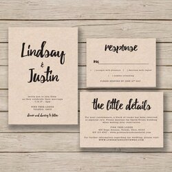 Smashing Wedding Invitation Word Template Beautiful Printable Kraft Accommodation