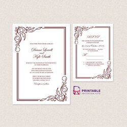 Exceptional Wedding Invitation Templates Free With Easy To Edit Text Fields Maker Inspiration Type Re