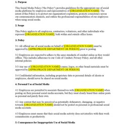 Eminent Social Media Policy Template Free Download Easy Legal Docs