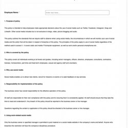Tremendous Free Social Media Policy Template Electronic Forms By Ltd At